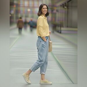 Sperry Candy Boat WM-745 Women’s Sneakers Light Yellow Size 10 New With Box